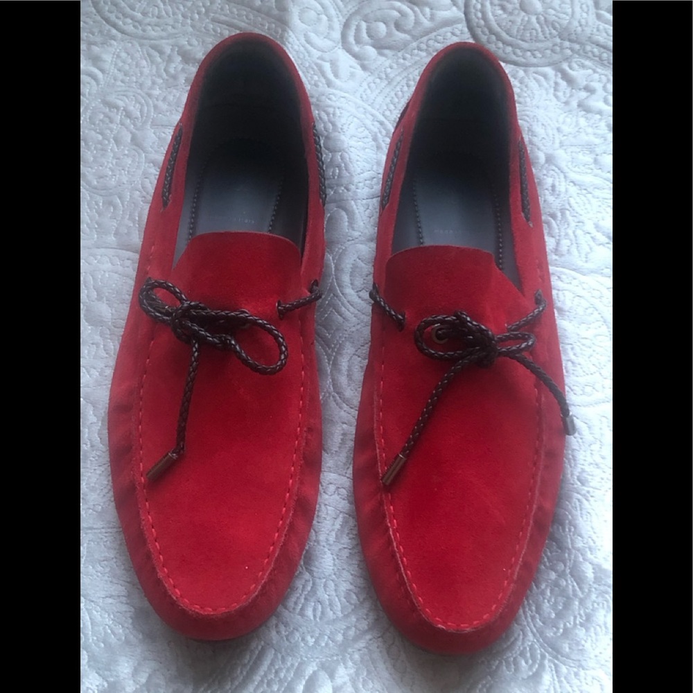 Red Hugo Boss loafers